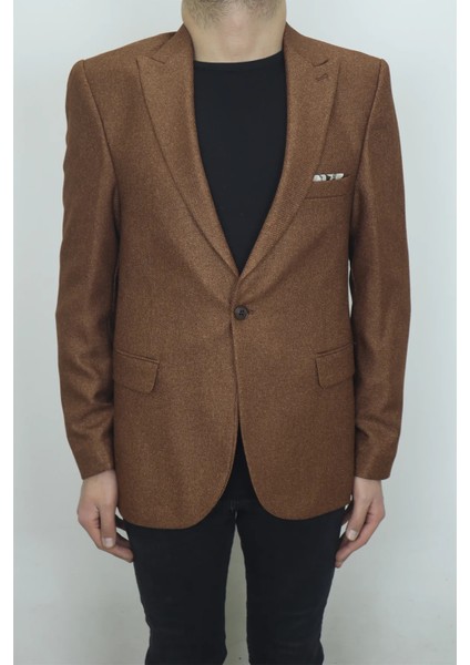 Fistan Store Erkek Italyan Kesim Dar Kalıp Tek Düğme Yazlık Blazer Ceket modelleri