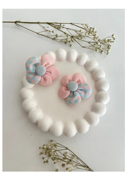 Kız Çocuk Pembe Papatya Model 2 Li Toka Seti