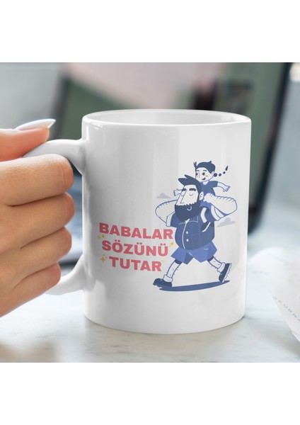 Kupa Bardak - Baba ve Kız Desenli Kupa Bardak - Hediyelik Kupa Bardak