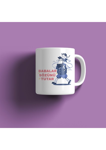 Kupa Bardak - Baba ve Kız Desenli Kupa Bardak - Hediyelik Kupa Bardak fırsatları