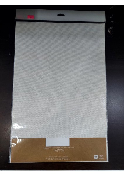Amerikan Servis Set Placemats 30X45CM 4'lü %75 Green Pvc %27 Polyester