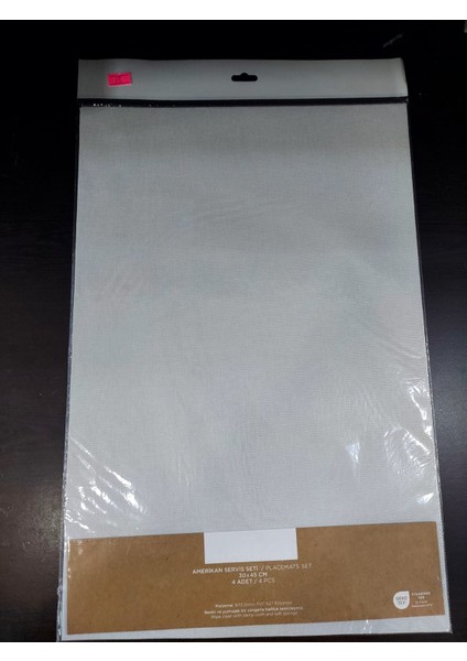 Amerikan Servis Set Placemats 30X45CM 4'lü %75 Green Pvc %27 Polyester