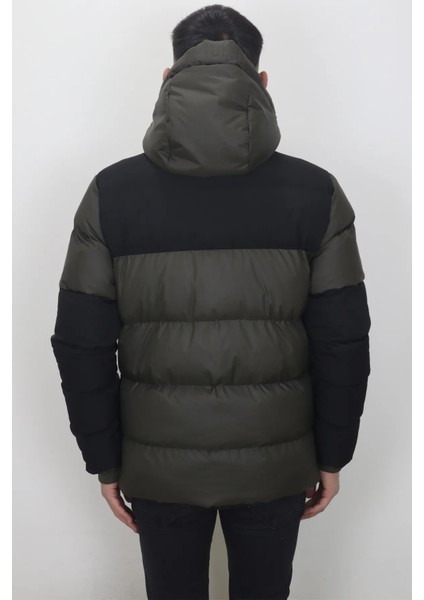 Fistan Store Erkek Hakim Yaka Spor Kesim Rahat Kalıp Kapüşonlu Kışlık Şişme Mont indirimleri