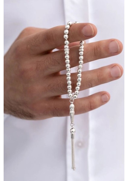 Erkek Gümüş Tesbih • Düz Küre Küçük Boy 18GR Işıklı Kutuda fiyatları