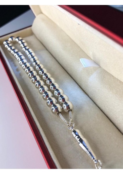 Erkek Gümüş Tesbih • Düz Küre Küçük Boy 18GR Işıklı Kutuda indirimleri