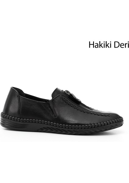 Kadın Siyah Hakiki Deri Comfort Ayakkabı