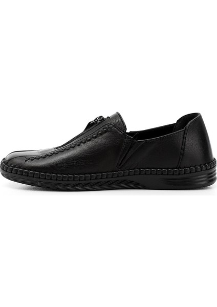 Kadın Siyah Hakiki Deri Comfort Ayakkabı modelleri