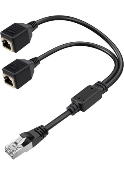 PM-25434 Erkek RJ45 To 2x Dişi Splitter Ethernet Çoklayıcı