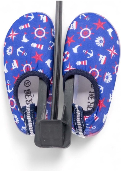 Erkek Çocuk Kaydırmaz Taban Deniz Havuz Plaj Patiği Lacivert
