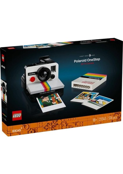 21345 Lego® Ideas Polaroid Onestep Sx-70 Kamera 516 Parça +18 Yaş