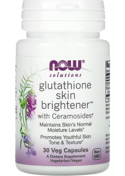 Solutions, Glutathione Skin Brightener, 30 Veg Capsules
