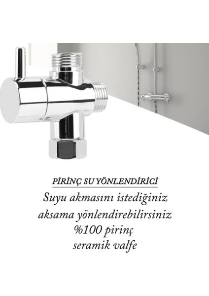 Krom Fonksiyonlu Yağmurlama Tepe Duş Seti fiyatları