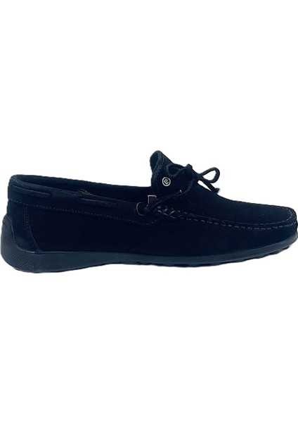 14904 S Erkek Loafer Babet Ayakkabı Nubuk Siyah