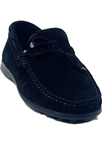 14904 S Erkek Loafer Babet Ayakkabı Nubuk Siyah modelleri
