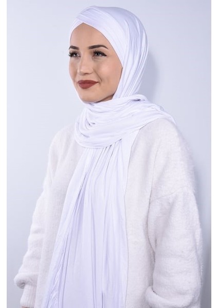 Üç Bantlı Beyaz Renk Pratik Şal fırsatları