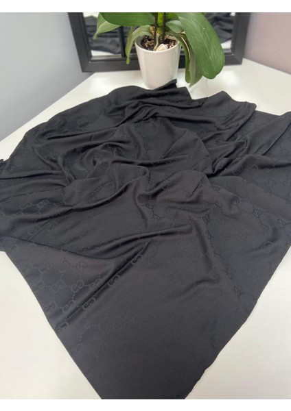 D Desen Soft Pamuk Eşarp Siyah Renk fiyatları