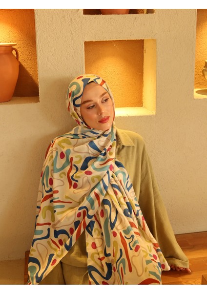 Modakaşmir Abstract Desen Pamuk Şal