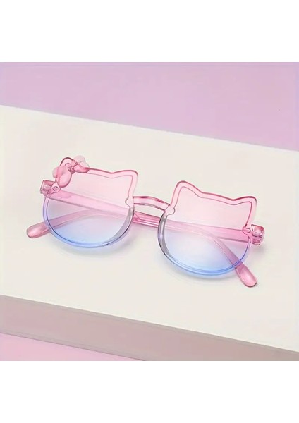 Kız Bebek Çocuk Güneş Gözlüğü Hello Kitty Kedi Fiyonk Figürlü
