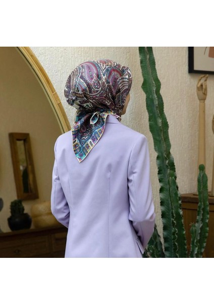 Twill Ipek Eşarp - 60776 - 0003 Krem