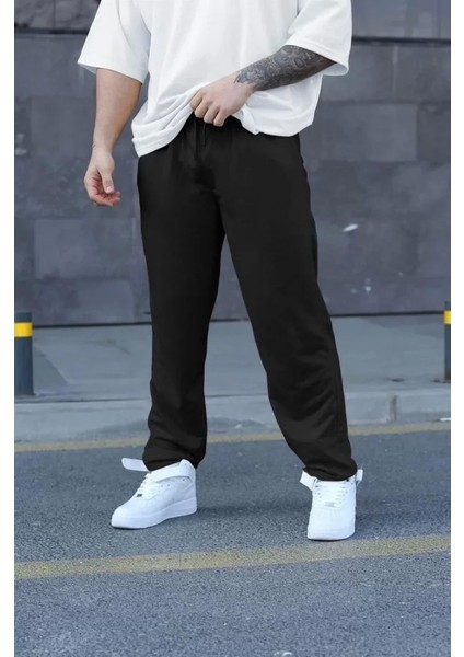 Unisex Iki Iplik Eşofman Altı - Siyah