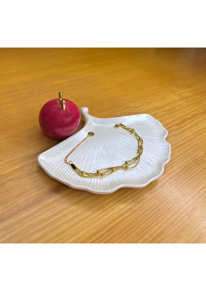 Gold Renkli Üçlü Bağımsız Zincir ve Yuvarlak Detayları Olan Paslanmaz Çelik Kadın Bileklik indirimleri