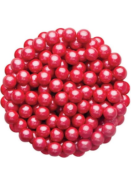 Kırmızı Boncuk Şeker 1kg 8 mm