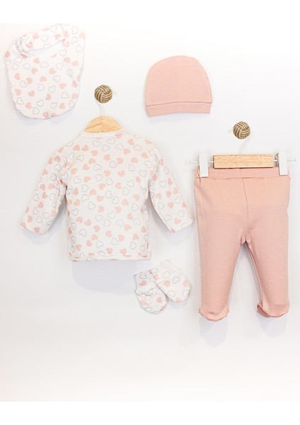 Kalpli 5 Parça Soft Touch Set Kız Bebek Hastane Çıkışı