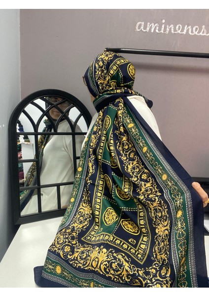 Cardion Premiumm Şal Zümrüt Lacivert Renk