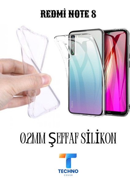Redmi Note 8 6d Tam Kaplayan Ekran Koruyucu ve Şeffaf Kılıf 2li Avantajlı Paket