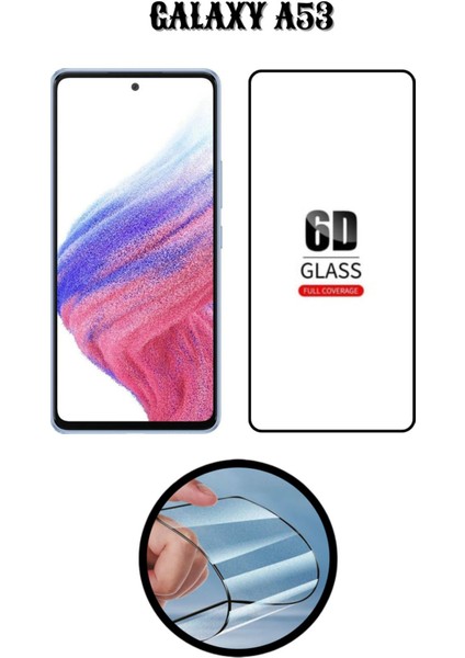 Samsung A53 6d Tam Kaplayan Ekran Koruyucu ve Şeffaf Kılıf 2li Avantajlı Paket indirimleri