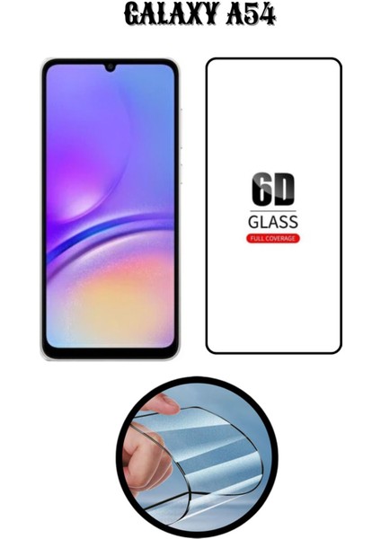 Samsung A54 6d Tam Kaplayan Ekran Koruyucu ve Şeffaf Kılıf 2li Avantajlı Paket indirimleri