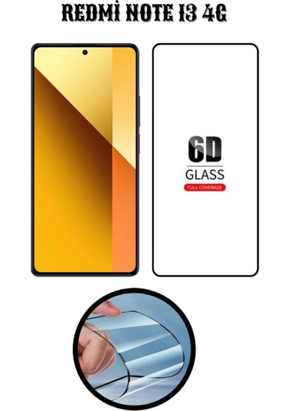 Redmi Note 13 4g 6d Tam Kaplayan Ekran Koruyucu ve Şeffaf Kılıf 2li Avantajlı Paket indirimleri