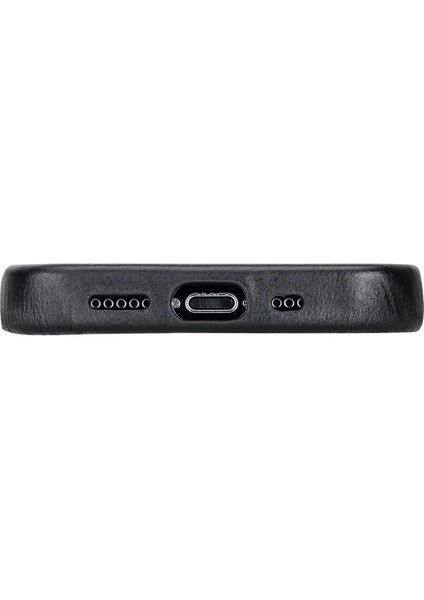 Apple iPhone 13 Pro Uyumlu Deri Arka Kapak Rock Rst1 Siyah fırsatları