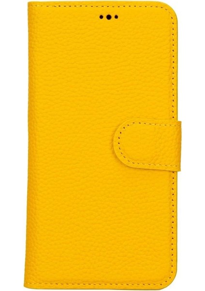 Apple iPhone 15 Uyumlu Deri Cüzdanlı Kılıf Mwwn FL12 Sarı fırsatları