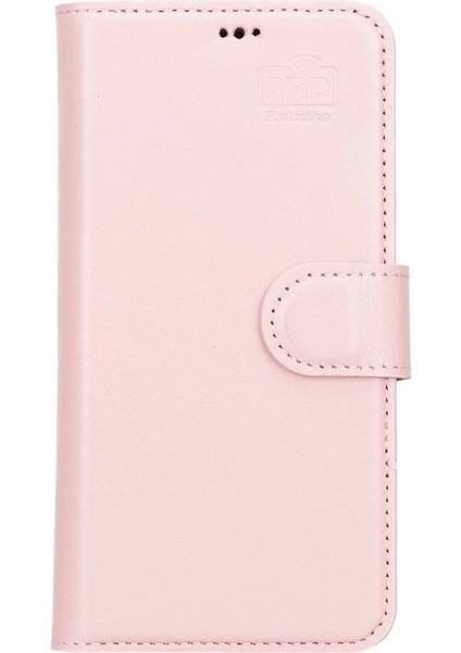 Apple iPhone 13 Uyumlu Deri Cüzdanlı Kılıf Nu2 Pembe fırsatları