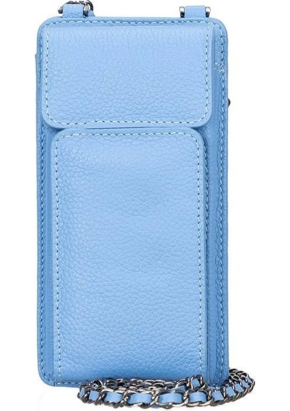 Avjin 6.9 Inch Uyumlu Deri Kılıf Cüzdan Askılı Erc8 Mavi modelleri