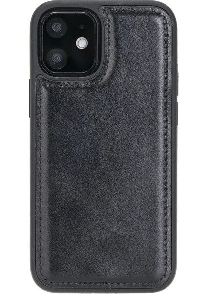 Apple iPhone 12 Mini Uyumlu Deri Arka Kapak Rst1 Siyah indirimleri