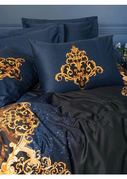 Cotton Box Palace Saten Çift Kişilik Nevresim Takımı Tutsu Lacivert fiyatları