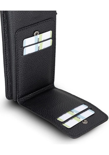 Avjin 6.9 Inch Uyumlu Deri Kılıf Cüzdan Askılı Erc1 Siyah fiyatları
