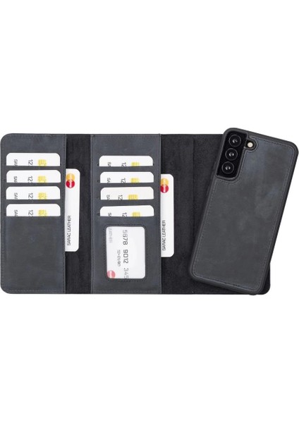 Samsung Galaxy S22 Plus Uyumlu Deri Cüzdanlı Kılıf Santa G1