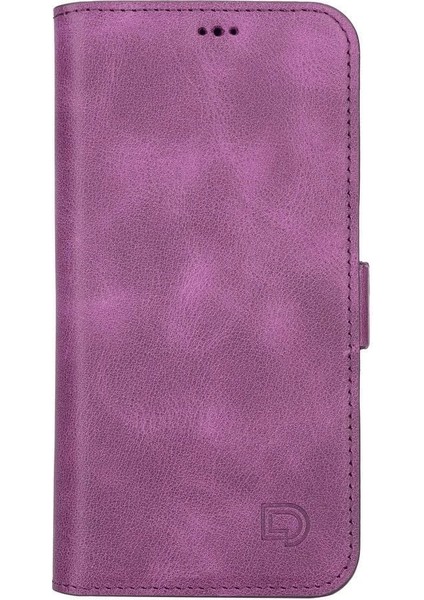 Apple iPhone 13 Pro Uyumlu Deri Cüzdanlı Kılıf Rustik Mor fiyatları