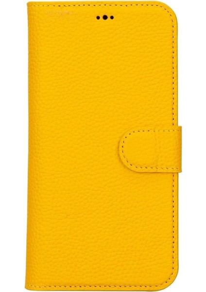 Apple iPhone 15 Plus Uyumlu Deri Cüzdanlı Kılıf Mwwn FL12 Sarı fırsatları