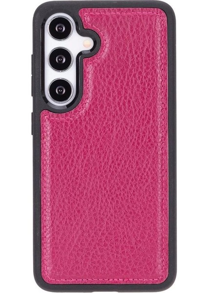 Samsung Galaxy S24 Plus Uyumlu Deri Arka Kapak Gül Kurusu