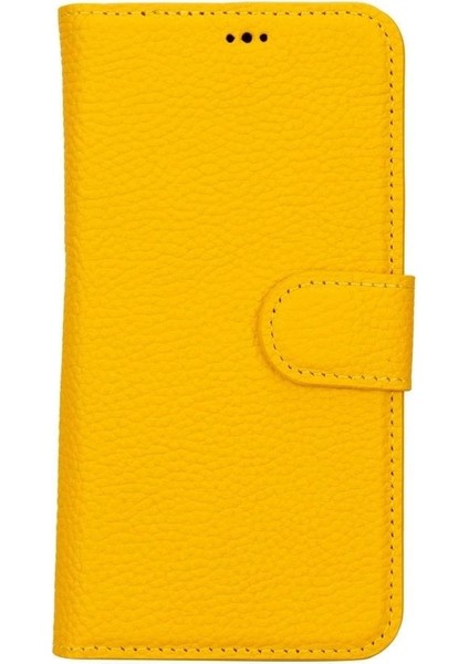 Apple iPhone 15 Pro Uyumlu Deri Cüzdanlı Kılıf Mwwn FL12 Sarı fırsatları