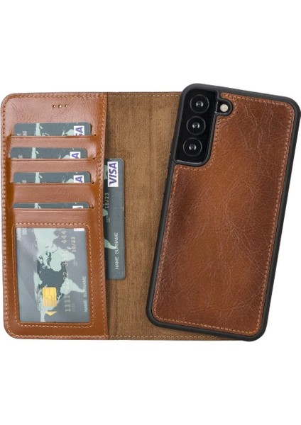 Samsung Galaxy S22 Plus Uyumlu Deri Cüzdanlı Kılıf Mwwn RST2EF