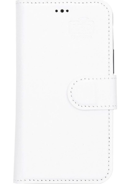 Apple iPhone 13 Mini Uyumlu Deri Cüzdanlı Kılıf F3 Beyaz fırsatları