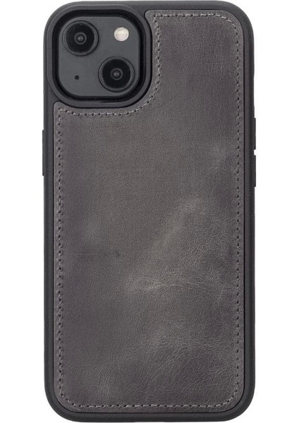 Apple iPhone 14 Uyumlu Deri Cüzdanlı Kılıf Mwwn VS4EF Gri modelleri