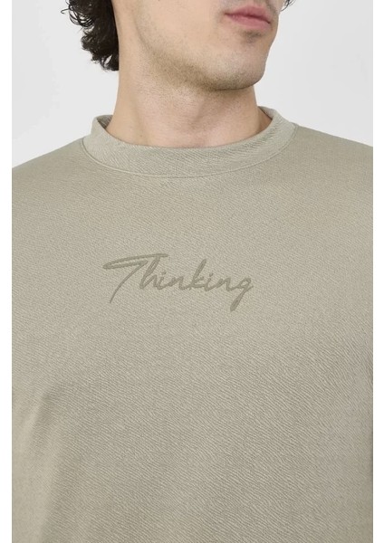 Unisex Bisiklet Yaka Slim Fit T-Shirt- Açık Yeşil fırsatları