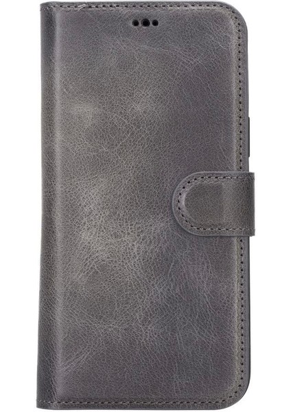 Apple iPhone 14 Plus Uyumlu Deri Cüzdanlı Kılıf Mwwn VS4EF Gri fırsatları