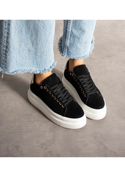 Sippi Süet Spor Ayakkabı Siyah